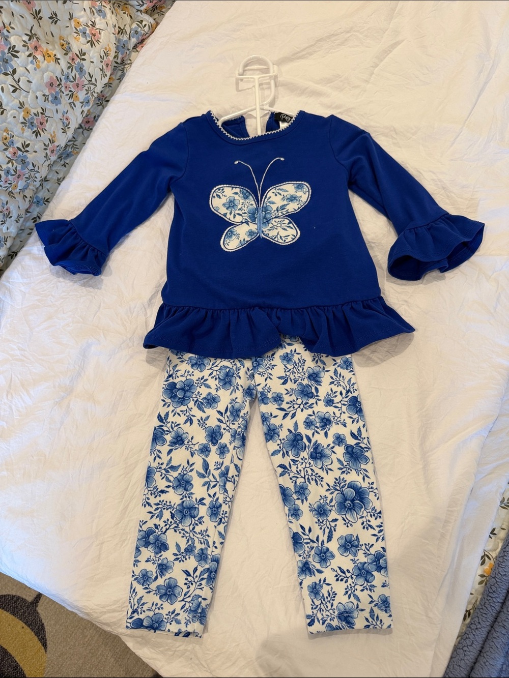 Rare Editions Royal Blue Butterfly Two-Piece Pajama Set
